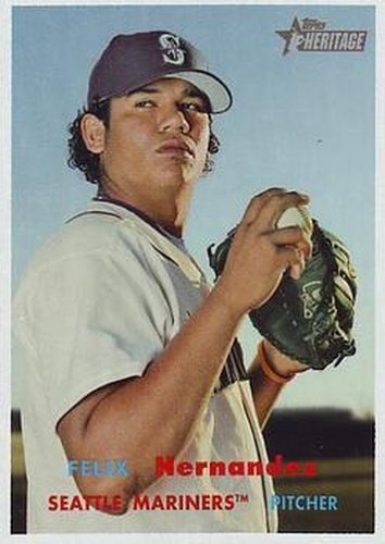 #285 Felix Hernandez - Seattle Mariners - 2006 Topps Heritage Baseball