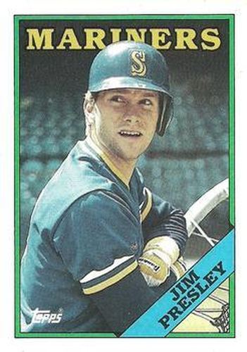 #285 Jim Presley - Seattle Mariners - 1988 Topps Baseball
