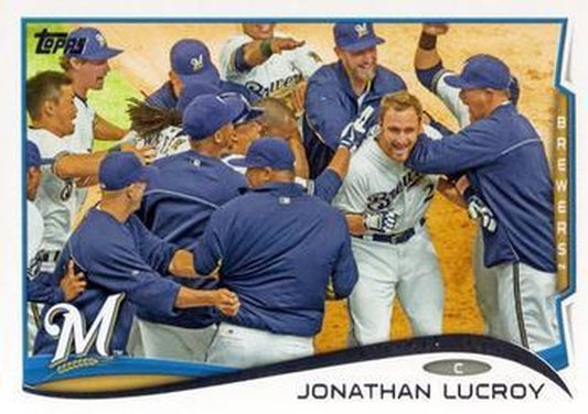 #285 Jonathan Lucroy - Milwaukee Brewers - 2014 Topps Baseball