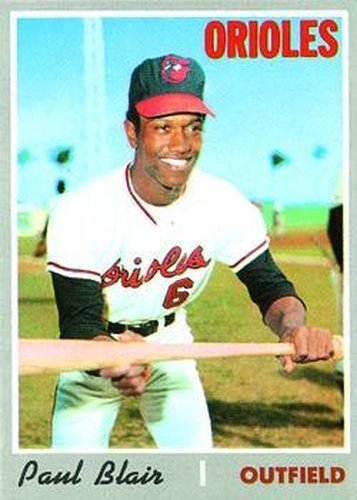 #285 Paul Blair - Baltimore Orioles - 1970 Topps Baseball