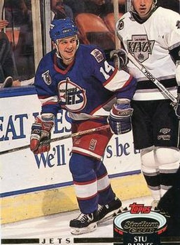 #285 Stu Barnes - Winnipeg Jets - 1992-93 Stadium Club Hockey