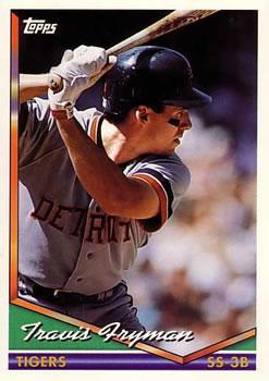 #285 Travis Fryman - Detroit Tigers - 1994 Topps Baseball