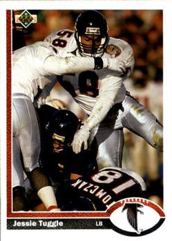 #285 Jessie Tuggle - Atlanta Falcons - 1991 Upper Deck Football