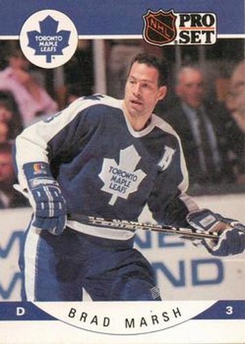 #285 Brad Marsh - Toronto Maple Leafs - 1990-91 Pro Set Hockey