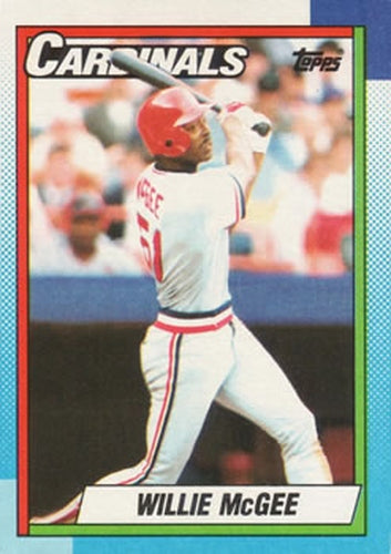 #285 Willie McGee - St. Louis Cardinals - 1990 Topps Baseball