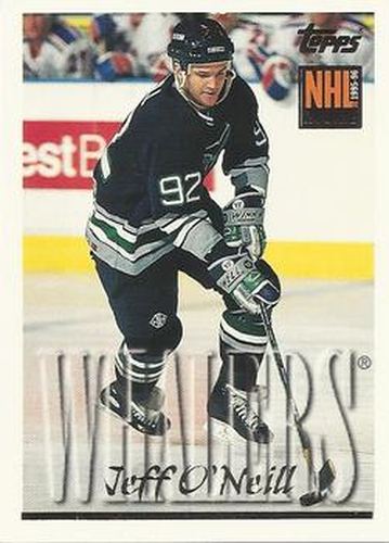 #285 Jeff O'Neill - Hartford Whalers - 1995-96 Topps Hockey