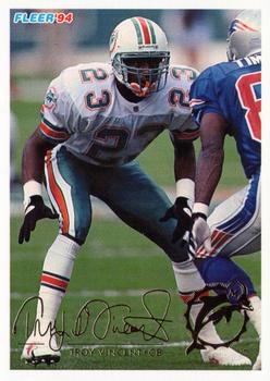 #285 Troy Vincent - Miami Dolphins - 1994 Fleer Football