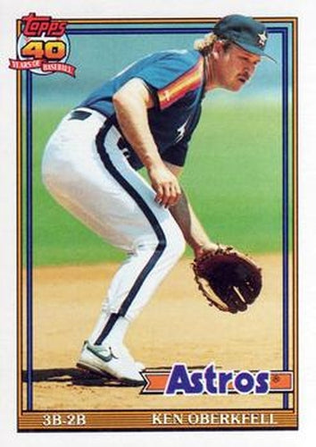 #286 Ken Oberkfell - Houston Astros - 1991 Topps Baseball