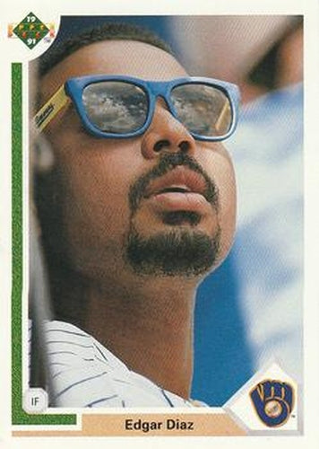 #286 Edgar Diaz - Milwaukee Brewers - 1991 Upper Deck Baseball