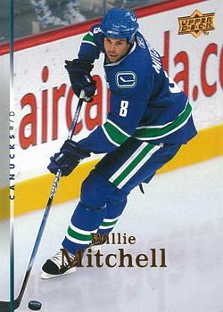 #286 Willie Mitchell - Vancouver Canucks - 2007-08 Upper Deck Hockey