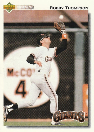 #286 Robby Thompson - San Francisco Giants - 1992 Upper Deck Baseball