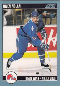 #286 Owen Nolan - Quebec Nordiques - 1992-93 Score Canadian Hockey