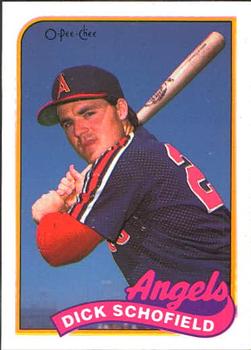 #286 Dick Schofield - California Angels - 1989 O-Pee-Chee Baseball