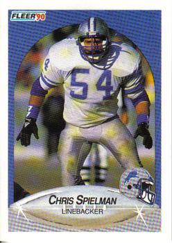 #286 Chris Spielman - Detroit Lions - 1990 Fleer Football
