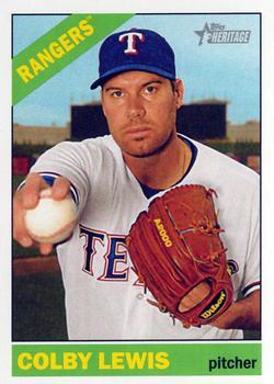 #286 Colby Lewis - Texas Rangers - 2015 Topps Heritage Baseball