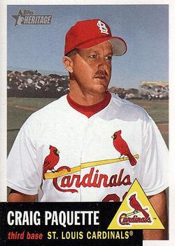 #286 Craig Paquette - St. Louis Cardinals - 2002 Topps Heritage Baseball