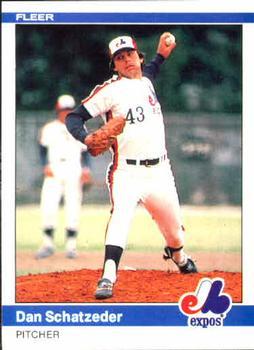 #286 Dan Schatzeder - Montreal Expos - 1984 Fleer Baseball