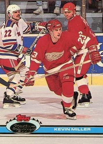 #286 Kevin Miller - Detroit Red Wings - 1991-92 Stadium Club Hockey