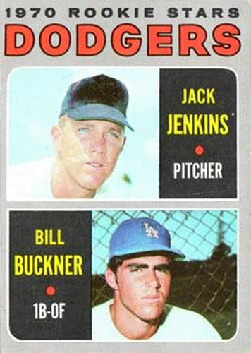 #286 Dodgers 1970 Rookie Stars Jack Jenkins / Bill Buckner - Los Angeles Dodgers - 1970 Topps Baseball