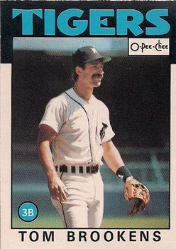 #286 Tom Brookens - Detroit Tigers - 1986 O-Pee-Chee Baseball