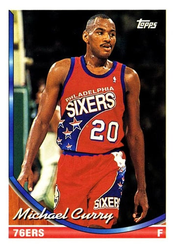 #286 Michael Curry - Philadelphia 76ers - 1993-94 Topps Basketball