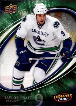 #286 Taylor Pyatt - Vancouver Canucks - 2008-09 Upper Deck Power Play Box Set Hockey