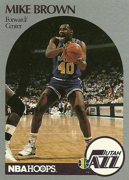 #286 Mike Brown - Utah Jazz - 1990-91 Hoops Basketball