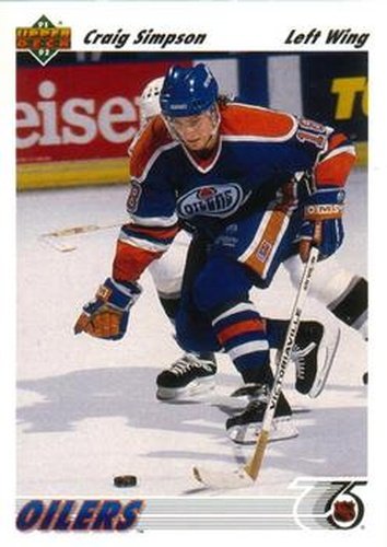 #286 Craig Simpson - Edmonton Oilers - 1991-92 Upper Deck Hockey