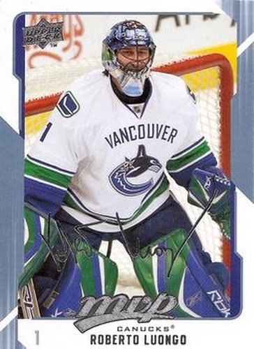 #286 Roberto Luongo - Vancouver Canucks - 2008-09 Upper Deck MVP Hockey