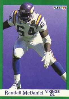 #286 Randall McDaniel - Minnesota Vikings - 1991 Fleer Football