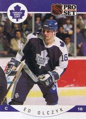 #286 Ed Olczyk - Toronto Maple Leafs - 1990-91 Pro Set Hockey