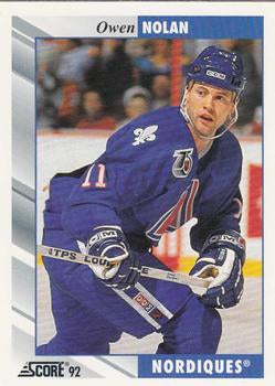 #286 Owen Nolan - Quebec Nordiques - 1992-93 Score USA Hockey