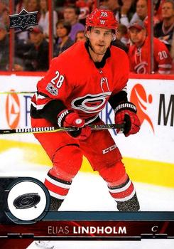 #286 Elias Lindholm - Carolina Hurricanes - 2017-18 Upper Deck Hockey
