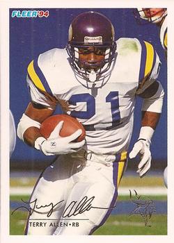 #287 Terry Allen - Minnesota Vikings - 1994 Fleer Football