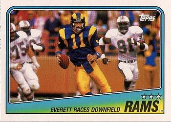 #287 Rams Team Leaders - Jim Everett - Los Angeles Rams - 1988 Topps Football