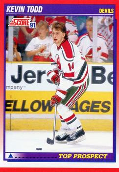 #287 Kevin Todd - New Jersey Devils - 1991-92 Score Canadian Bilingual Hockey