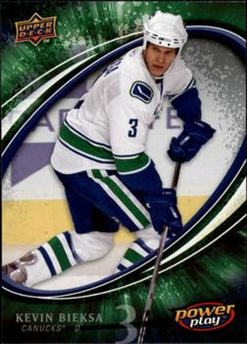 #287 Kevin Bieksa - Vancouver Canucks - 2008-09 Upper Deck Power Play Box Set Hockey