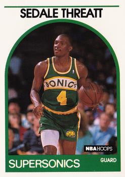 #287 Sedale Threatt - Seattle SuperSonics - 1989-90 Hoops Basketball