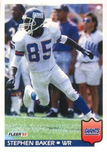 #287 Stephen Baker - New York Giants - 1992 Fleer Football