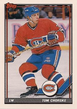 #287 Tom Chorske - Montreal Canadiens - 1991-92 Topps Hockey