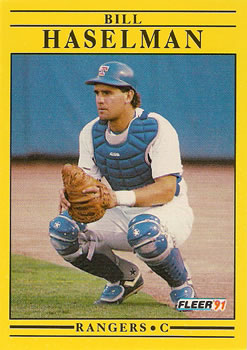 #287 Bill Haselman - Texas Rangers - 1991 Fleer Baseball