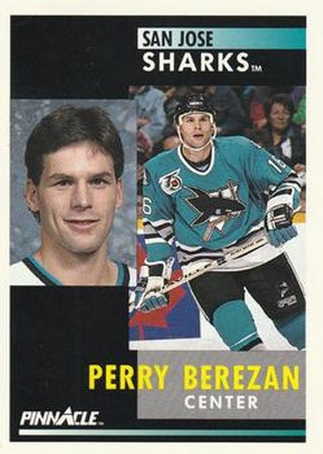 #287 Perry Berezan - San Jose Sharks - 1991-92 Pinnacle Hockey