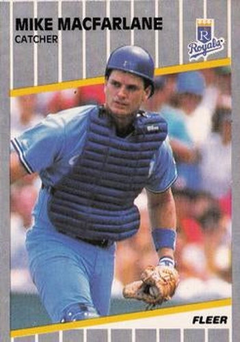 #287 Mike MacFarlane - Kansas City Royals - 1989 Fleer Baseball
