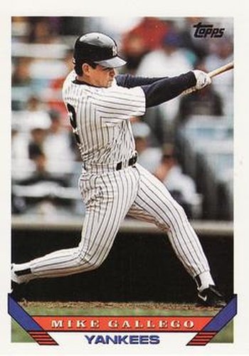 #287 Mike Gallego - New York Yankees - 1993 Topps Baseball