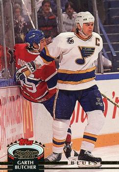 #287 Garth Butcher - St. Louis Blues - 1992-93 Stadium Club Hockey