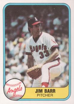 #287 Jim Barr - California Angels - 1981 Fleer Baseball