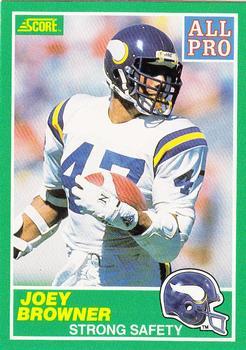 #287 Joey Browner - Minnesota Vikings - 1989 Score Football