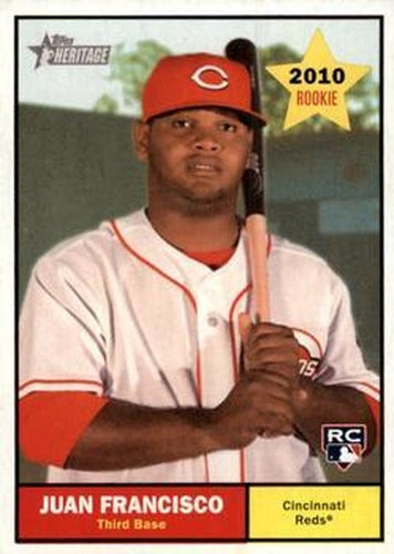 #287 Juan Francisco - Cincinnati Reds - 2010 Topps Heritage Baseball