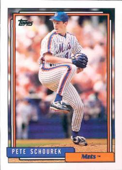 #287 Pete Schourek - New York Mets - 1992 Topps Baseball