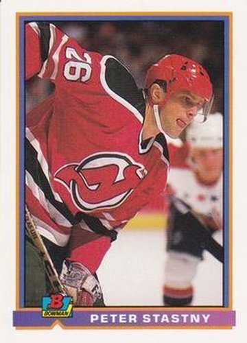 #287 Peter Stastny - New Jersey Devils - 1991-92 Bowman Hockey
